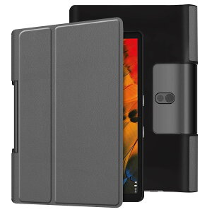 For Lenovo Yoga Smart Tab 10.1/Lenovo Yoga Tab 5 YT-X705F [2019�N�V�^] ��p �P�[�X �yELMK�z�y�� ���^ PU ���U�[ �X�}�[�g �J�o�[ �ϏՌ� ���h�~ �N���A �n�[�h �w�� �P�[�X ��܂� �@�\ ���m�{ Yoga Smart Tab 10