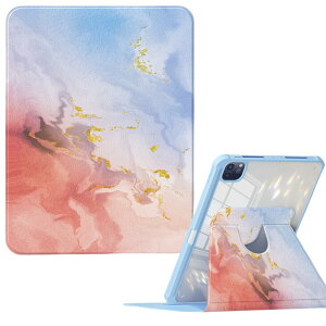 360度回転式 iPad 10世代 ケース子供 10.9 インチ 透明 ペン収納 大理石柄 可愛い 縦置きカバー ペンホルダー付き iPad 第10世代カバー 星空 マーブル柄 女性 人気 軽量 薄型 半透明 保護ケース か
