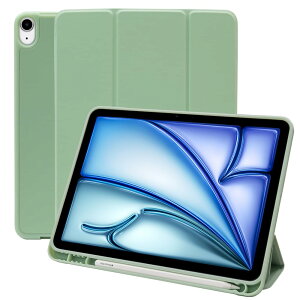 MS factory iPad Air 11C` P[X M3 (2025) M2 (2024) 5/4 p Jo[ y[ ϏՌ \tgTPU ACpbhGA[ 5 4 Apple Pencil Pro Ή eB[O[  IPDA4-S-HDR-GRN