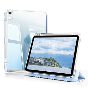 JKSML iPad Air 11C` P[X M3/M2 (2025/2024) / iPad Air 5 (2022) / 4 (2020) P[X 10.9C` O\ȓ y[ ϏՌ O܂ PU U[ ^y ǂG (u[)