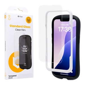 iFace iPhone 16e/14/13/13 Pro ガラスフィルム ガイド枠付き クリア【iphone16e 用 アイフォン16e iphone14 13 13pro 光沢 表面硬度10H ラウンドエッジ 画面保護】