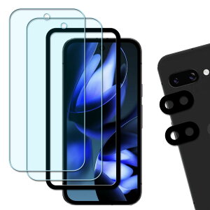 HUAKE Google Pixel 9a KXtBy(2)KXtB {(2)JtB+KChgtzڂ̔y u[CgJbgO[O Pixel 9a p KXtB JtB Jo[ 