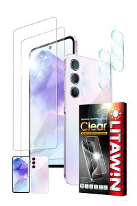 リタウィン Galaxy A55 5G 用 ガラスフィルム 2枚 SC-53E 用 カメラフィルム SCG27 用 強化ガラス 気泡レス 保護フィルム フィルム 液晶保護フィルム