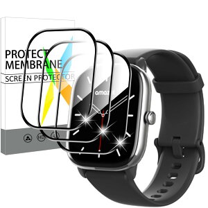 Ή Amazfit GTS 4 Mini tB 3yYAGCɎqfށz X}[gEHb` p Amazfit GTS4 mini KXtB PET Yf@ 24ԎCZp 3DȖ Fitbit Sense 2 ی t tB w