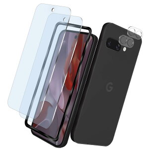 対応 Google Pixel 9A ガラスフィルム + Google Pixel 9A カメラフィルム Pixel 9A 用の保護フィルム 視力を保護 目の疲れ軽減 貼り付け簡単 【 9A 専用ガイド枠付き】自動吸着 気泡 防止飛散防止 対応