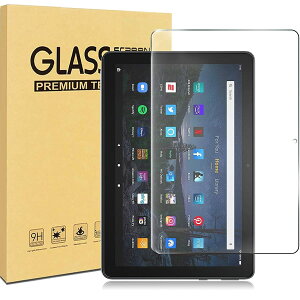TRkin For fire HD 10 / HD 10 Plus 2021 �����K���X�t�B���� For fire HD 10 �t���ی�t�B���� �C�A�[�� �����ߗ� �d�x9H �w��h�~ ��U�h�~ �ϏՌ� ����0.3MM 2.5D ���E���h�G�b�W���H