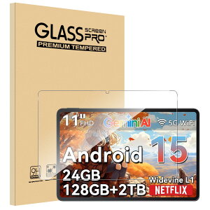 【1枚セッ】For Tabwee W90/T90/Nubia Pad SE/Redmagic Nova フィルム Mosasa 11インチ ガラスフィルム 衝撃吸収 9H硬度 飛散防止 2.5Dラウンドエッジ 自動吸着 気泡ゼロ 高透過率 高感度