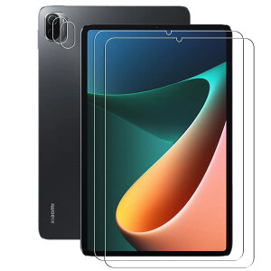 �y2+2���Z�b�g�zXiaomi Pad 5 / Pad 5 Pro/Pad 5 Pro 5G �p�� �t���ی�t�B���� + Xiaomi pad 5/5 pro �J�����t�B�����C�A�h�~ �ώw�� ��U�h�~���� �d�x9H ���{���Ɏq�f�ލ̗p 2.5D ���E���h�G�b�W���H ������