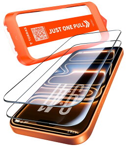TORRAS �t�B���� For iPhone 17 Pro Max �K���X�t�B���� �q��F���K���X ���蕂���h�~ 9H+�d�x �ČRMIL�K�i �S�ʕی� 10�{���� �ɍ׃x�[���Ή� ���E���h�G�b�W ���ȒP�\��t�� �����v��(Just One Pull) �K