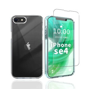 iPhone 16E 5G�u�������\�ł��y1���K���X�t�B����+1�ł��V���R�� �P�[�X�ziPhone 16E 5G�p�̃P�[�X �N���A TPU �ϏՌ� �����h�~ ��p�ی� �V���R�� �P�[�XiPhone SE4 5G�t���ی�t�B���� �̗p���{��