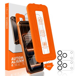 iPhone 17 Pro Max �p �K���X�t�B���� Screen Camera Protector for iPhone �����K���X �t�� �S�ʕی� �ŋ��d�x �ϏՌ� �����ߗ� �w��h�~ �\��₷�� ���N���A�掿 �ڂ̔��y�� 3D Touch�Ή��y2* �t�B���� + 2*
