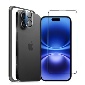 MINIKA iPhone 16 �p�� �K���X�t�B���� �S�ʕی� �A�C�t�H��16 �ی�t�B���� ��Phone16 �t�B���� �����ӂ���16 �K���X�ی�t�B���� ��ʃt�B���� �ی�V�[�g ��Phone 16 �J�����t�B���� �t�� �y������