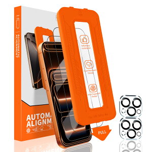 iPhone 16 Pro �p �K���X�t�B���� Screen Camera Protector for iPhone �����K���X �t�� �S�ʕی� �ŋ��d�x �ϏՌ� �����ߗ� �w��h�~ �\��₷�� ���N���A�掿 �ڂ̔��y�� 3D Touch�Ή��y2* �t�B���� + 2* �J
