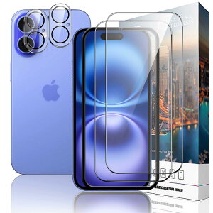 Nutmeg �Ή� iPhone 16 ��p�K���X�t�B���� + �J�����t�B���� iPhone 16 ��p�ی�t�B���� ���{���Ɏq�f�� �d�x9H �C�A�[�� �����ߗ� ��U�h�~ �ϏՌ� �w��h�~