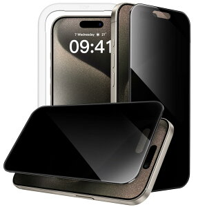 JETech iPhone 15 Pro Max 6.7�C���`�p 360�x�v���C�o�V�[�t�B���� 4�����`�����h�~ �����K���X�� �K�C�h�g�t�� 2���Z�b�g