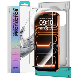 BENKS iPhone17 Pro�p�K���X�t�B���� GlassWarrior AR �����ی�t�B���� ���˖h�~ �����^ �����ߗ� 9H�d�x �������� ��phone 17 pro �K���X�t�B���� �C�A�Ȃ� �ȒP�\��t�� �A�C�t�H��17 Pro�Ή��i6.3�C���`