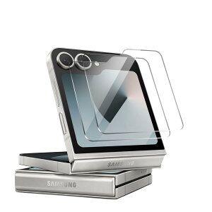 �Ή� Samsung Galaxy Z Flip 6 �t�B���� �ی� �y2���Z�b�g �K���X�t�C�����zSamsung Galaxy Z Flip 6 �����K���X �C�A���X �\��₷�� �X�N���b�`�h�~ ���ϋv ������ �S�ʕی�