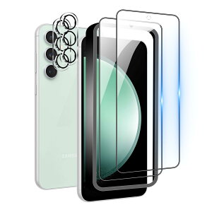 �Ή� Galaxy S23 FE 5G �K���X�t�B���� �y2* �ی�t�B����+ 2* �����Y�ی�t�B����+ 1*�K�C�h�g�t���z�w��h�~ ���Y���Ɏq�ގ� Galaxy S23 FE 5G ���^ �����K���X9H�d�x �����ߗ� ������ �� �����^ �C�A