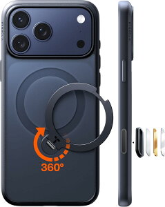 TORRAS iPhone 17 Pro Max �p �P�[�X�y���@�\��́E360°�V��_��]�X�^���g?�z Magsafe�Ή� �yOstand Q3 Spin�z���ϋv�� �ϏՌ� �Z?���}�C���X�^���g? �����N? �c�����Ή� �}�N?�l�b�g���� �}���[�d