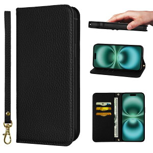 NanHou For �K�p���� iPhone 16 Plus �P�[�X �蒠�^ ���@��J�o�[ �蒠�^ �ϏՌ� �ی�J�o�[ �����}�O�l�b�g RFID�g ���z�^ �g�уJ�o�[ �J�[�h�|�P�b�g �X�^���h�@�\ ���X�g�o���h �ɓK���� �A�C�t�H