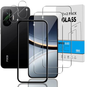 �y2+2���Z�b�g �K�C�h�g�t���z �Ή� Xiaomi POCO F7 �K���X�t�B���� + �J�����ی�t�B���� �y���{���Ɏq �d�x9H�z �V���I�~ Poco F7 �p �t�B���� �����K���X �t�� POCO F7 �p �ی�t�B���� 3D Touch�Ή�