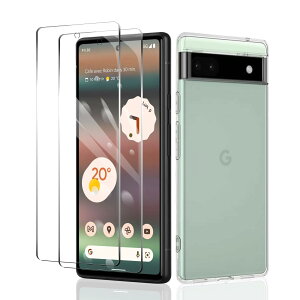 �y1�P�[�X+2�� �t�C�����zGoogle Pixel 6a �K���X�t�C���� �P�[�X �N���A �ی�J�o�[ TPU�f�ސ� � Google Pixel 6a �ی�t�C���� �����K���X ���{���Ɏq�f�� ���^�y�� �Ռ��z�� ��U�h�~ �d�x9H �C�A