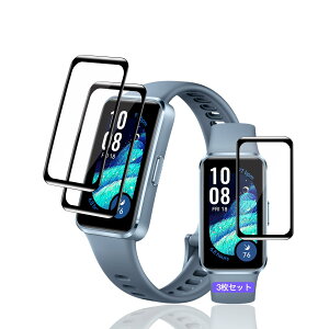 �p HUAWEI Band 10/Band 10 Aluminum Edition �t�B���� 1.6�C���` PET������ �Y�f�@�� 3D�Ȗ� �y3���Z�b�g ��U�h�~ �L�Y�C���@�\�z �p HUAWEIBand10 �K���X�t�B���� �����ߗ� �����^ �p Band 10 �t�� �ی�t�B��