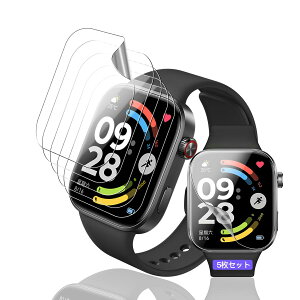 �ywnunbg 5���Z�b�g�z�p Redmi Watch 6 �ی�t�B���� �L�Y�C���@�\ �����^ �����ߗ� 24���ԓ��C�A�������� TPU�� �Ή� Redmi Watch6 �t�B���� �ϏՌ� �S�ʕی� �p �V���I�~ redmi watch 6 �K���X�t�B���� �S