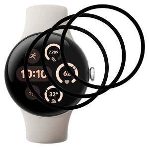 �y3���Z�b�g-�� �i���z�Ή� Google Pixel Watch 3 41MM �t�C���� Google Pixel Watch 3 41MM �K���X�t�B���� �ی�t�B���� ��ʕی�V�[�g �t���V�[�� �J�o�[ �t���ی� �\�t�g �y PET������ �Y�f�@�� 3D�J�o�[