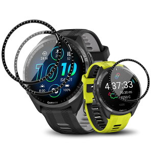 �y3���Z�b�g�z�Ή� Garmin Forerunner 965 �t�B���� �K�[�~�� Forerunner 965 �p �ی�t�B���� �J�o�[ �P�[�X �L�Y�C���@�\ �_�炩�� PMMA�f�ލ̗p �Y�f�@�� 3D�Ȗ� �����ߗ� �����x�^�b�` �C�A�h�~ �ȒP