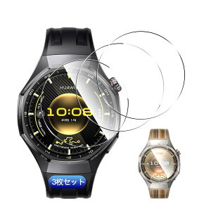 �ywnunbg 3���Z�b�g�z �Ή� HUAWEI WATCH GT6 Pro 46mm �t�B���� 3�� �y���{���Ɏq�f�ލ̗p �d�x9H ��U�h�~ �z �p WATCH GT 6 Pro 46mm �K���X�t�B���� �Ή� HUAWEI GT6 Pro �ی�t�B���� �t�� �P�[�X �����^ �Ϗ�