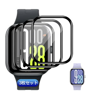 �y3���Z�b�g�z �Ή� Xiaomi Redmi Watch 5 �t�B���� �K���X�t�B���� PET������ �Y�f�@�� �����ߗ� �Ή� RedmiWatch 5 �ی�t�B���� 3D�ȖʃJ�o�[ �Ή� �V���I�~ Redmi Watch 5 �t���ی�t�B���� �L�Y�h�~ ��