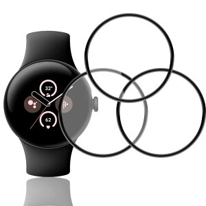 �ywnunbg 3���Z�b�g�z �Ή� Google Pixel Watch 2 �t�B���� 3�� PET������ �Y�f�@�� �����ߗ� �p �O�[�O���s�N�Z��Watch2 �K���X�t�B���� 3D�ȖʃJ�o�[ �p PixelWatch �t���ی�t�B���� �L�Y�h�~ �ϏՌ� ��