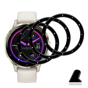 �y3���Z�b�g�z �Ή� Garmin Venu 3S �t�B���� �K���X�t�B���� 3�� PET������ �Y�f�@�� �����ߗ� �Ή� �K�[�~�� Venu 3S �ی�t�B���� 3D�ȖʃJ�o�[ �Ή� Venu 3S �t���ی�t�B���� �L�Y�h�~ �ϏՌ� ��U