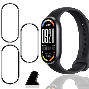 �y3���Z�b�g�z �Ή� Xiaomi Smart Band 10 �t�B���� �K���X�t�B���� 3�� PET������ �Y�f�@�� �����ߗ� �Ή� �V���I�~ �X�}�[�g�o���h10 �ی�t�B���� 3D�Ȗ� �J�o�[ �Ή� Xiaomi Mi band 10 �t���ی�t�B��