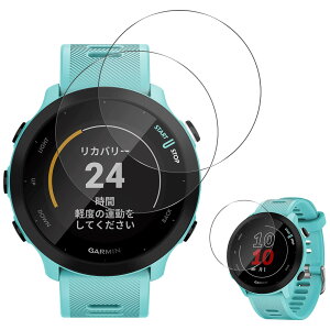 �Ή� GARMIN ForeAthlete 55 �K���X�t�B���� �y3���Z�b�g�z �K�[�~�� ForeAthlete 55 �t�B���� ���Y���Ɏq�f�ސ� �t���ی� �t�B���� �������� �����ߗ� �w��h�~ �C�A�[�� SNK3BMF55
