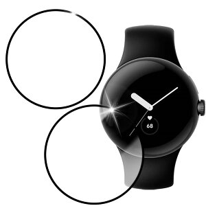 HUAKE �s�N�Z���E�H�b�`3 �J�o�[�y2���Z�b�g�z ���{�f�ސ� �����K���X Google Pixel Watch 3 41mm �p �K���X�t�B���� �����K���X �J�o�[ �ی�K���X�t�B����