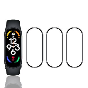 �y3���Z�b�g�z �Ή� xiaomi smart band 7 / band 8 �t�B���� 3�� PET������ �Y�f�@�� �����ߗ� �p �V���I�~ �X�}�[�g�o���h7 �K���X�t�B���� 3D�ȖʃJ�o�[ �Ή� Xiaomi band 7 / band 8 �t���ی�t�B���� �L�Y