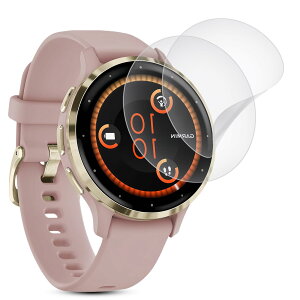 �y�t���ی�ɍœK�z�A���`�O���A �t�B����2���Z�b�g GARMIN(�K�[�~��) Venu 3 ��p �t���ی�t�B���� �ی���ʔ��Q TPU�f�ގg�p�A�C�A�E�w��h�~ ���˒ጸ�A�X�N���b�`�h�~�A�����ɂ��� GARMIN