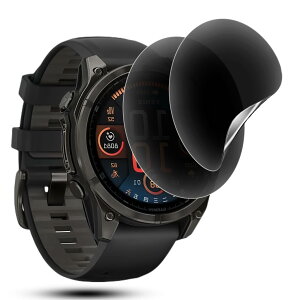 �y�`�����h�~�t�B���� 2���Z�b�g�z For GARMIN(�K�[�~��) fenix 8 Sapphire AMOLED 47mm��p �t���ی�t�B���� �`�����h�~�E�L�Y�h�~���� �񋭉��K���X�t�B���� ��TPU�f�� 3D�݌v �Ńt�B�b�g�� �C�A�[��