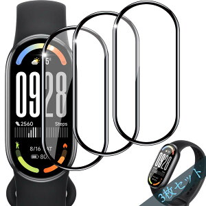 �Ή� Xiaomi Smart band 10 �t�B���� 3���Z�b�g PET������ �p �V���I�~ �X�}�[�g�o���h10 �ی�t�B���� �S�ʕی� �X�}�[�g�E�H�b�` �p �V���I�~ Mi band 10 �t���ی�t�B���� �������� �ϏՌ� ���h�~ ��