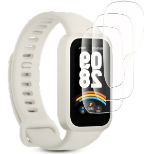 For Xiaomi Smart band 9 Active �p �ی�t�B�����y3������z�����ߗ��E�����x�E�w��h�~�E�ϏՌ� Xiaomi Smart band 9 Active �t���ی�t�B���� TPU�� ��K���X �����ی�t�B���� �C�A�[�� �S�ʕی�y���{��