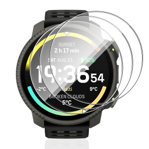 �y3���Z�b�zFor SUUNTO VERTICAL 2 �t�B���� Mosasa �K���X�t�B���� �Ռ��z�� 9H�d�x ��U�h�~�w��h�~ 2.5D���E���h�G�b�W �����z�� �C�A�[�� �����ߗ� �����x �ی�t�B����