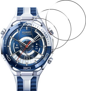 [3�Z�b�g]For HUAWEI WATCH Ultimate 2 �t�B���� �K���X�t�B�����yZENGZOUZ�zHUAWEI WATCH Ultimate 2 �ی�t�B���� �d�x9H �ϏՌ� �\��t���ȒP �����z�� �w��h�~ �C�菝�h�~ �������� �����ߗ�