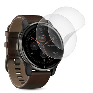 �y���˒ጸ�z2���Z�b�g FOR GARMIN Venu 2 �p�ی�t�B���� �� TPU�f�� �ŋC�A�E�w��h�~ �S�ʕی�E�X�N���b�`�h�~ �Ή� GARMINVenu2 �t�B�����y�A���`�O���A�t�B�����z