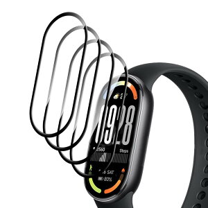 �y4���Z�b�g�z�Ή� Xiaomi Smart Band 10 �t�B���� Sediven �p Xiaomi Band 10 �ی�t�B���� PMMA�f�ލ̗p �_�炩�� �S�ʋz�� �w��E����h�~ ��U�h�~ �����ߗ� �����x ��������