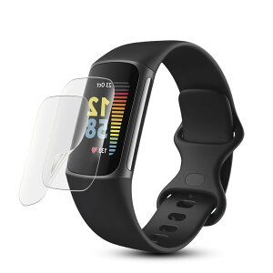 �y�A���`�O���A�t�B���� & 2 ���z�Ή� Fitbit Charge 5 / Charge 6 �ی�t�B���� ���ᔽ�ˍ����� �_�炩�� TPU �f�� �X�N���b�`�h�~ �L�Y�C�� �`���[�W5 ��p �A���`�O���A �t�B���� ��K���X �w��h