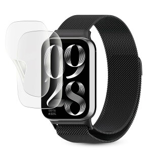 �y�A���`�O���A�t�B���� & 2 ���z�Ή� Xiaomi smart band 9 Pro �ی�t�B���� ���ᔽ�ˍ����� �_�炩�� TPU �f�� �X�N���b�`�h�~ �L�Y�C�� �V���I�~ �X�}�[�g�o���h band 9 pro ��p �A���`�O���A �t�B