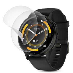 �y�A���`�O���A�t�B���� & 2 ���z�Ή� GARMIN Venu 3 �ی�t�B���� ���ᔽ�ˍ����� �_�炩�� TPU �f�� �X�N���b�`�h�~ �L�Y�C�� �X�}�[�g�E�H�b�` �p Venu3 ��p �A���`�O���A �t�B���� ��K���X �w