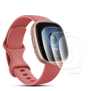 �y3���Z�b�g�zFor Fitbit Versa 4/Sense 2 �t�B���� for Fitbit Versa4 / Fitbit Sense2 �ی�t�B���� TPU���E���𕂂��Ȃ��E�����ߗ��E�����^�E�w��h�~�E��ʑN�₩�����ׁE�\��t���ȒP for Fitbit Versa4 / Fitbi